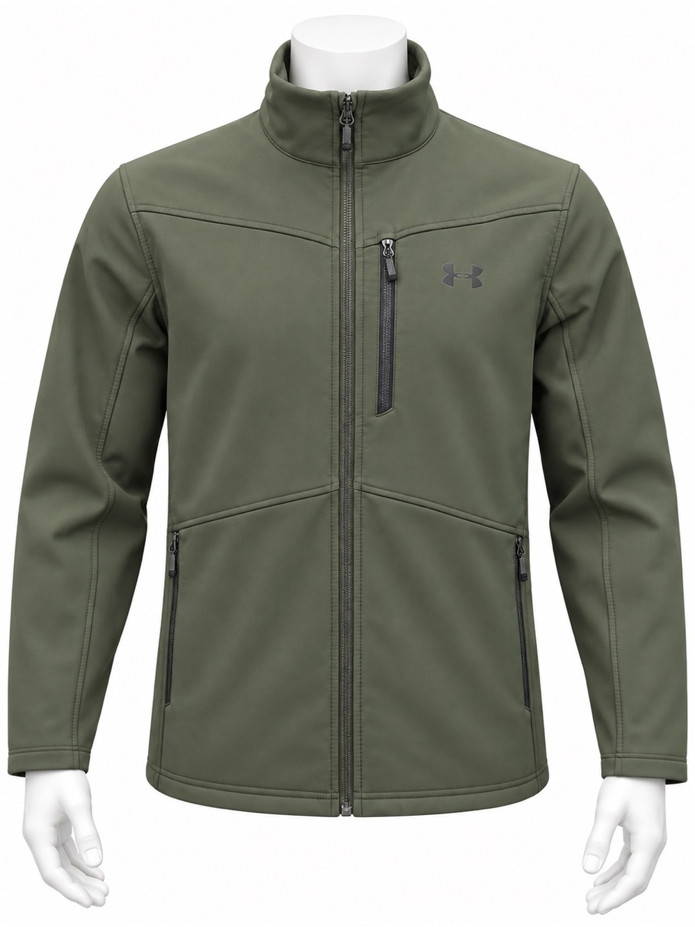 Under Armour ColdGear Infrared Green Softshell Men's Utility Full Zip Jacket LG